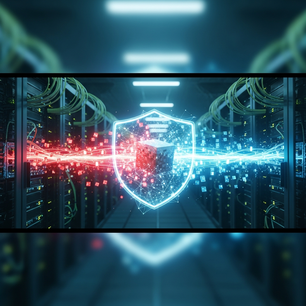 Illustration immersive du sujet : Minecraft DDoS attack