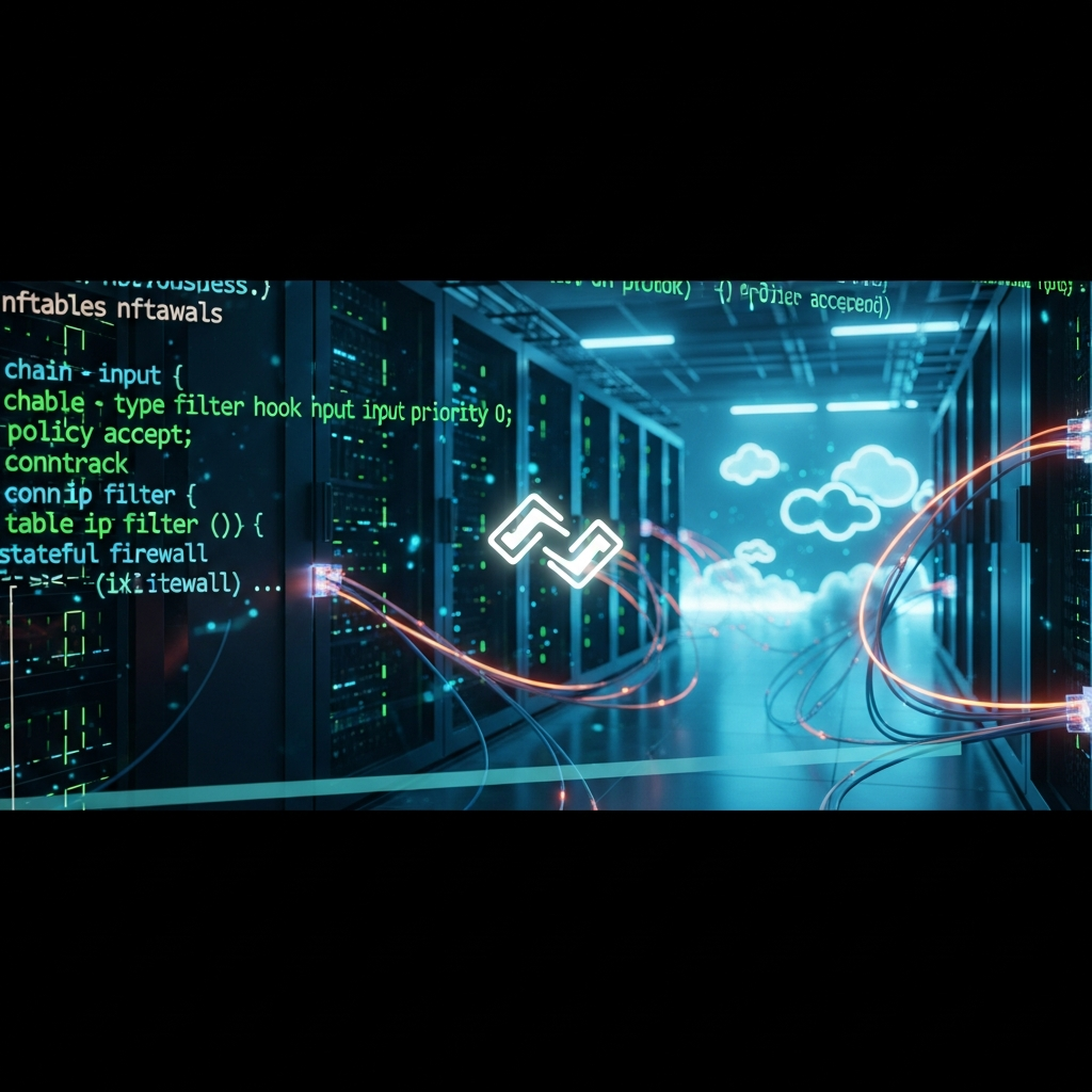 Illustration immersive du sujet : migrate iptables nftables