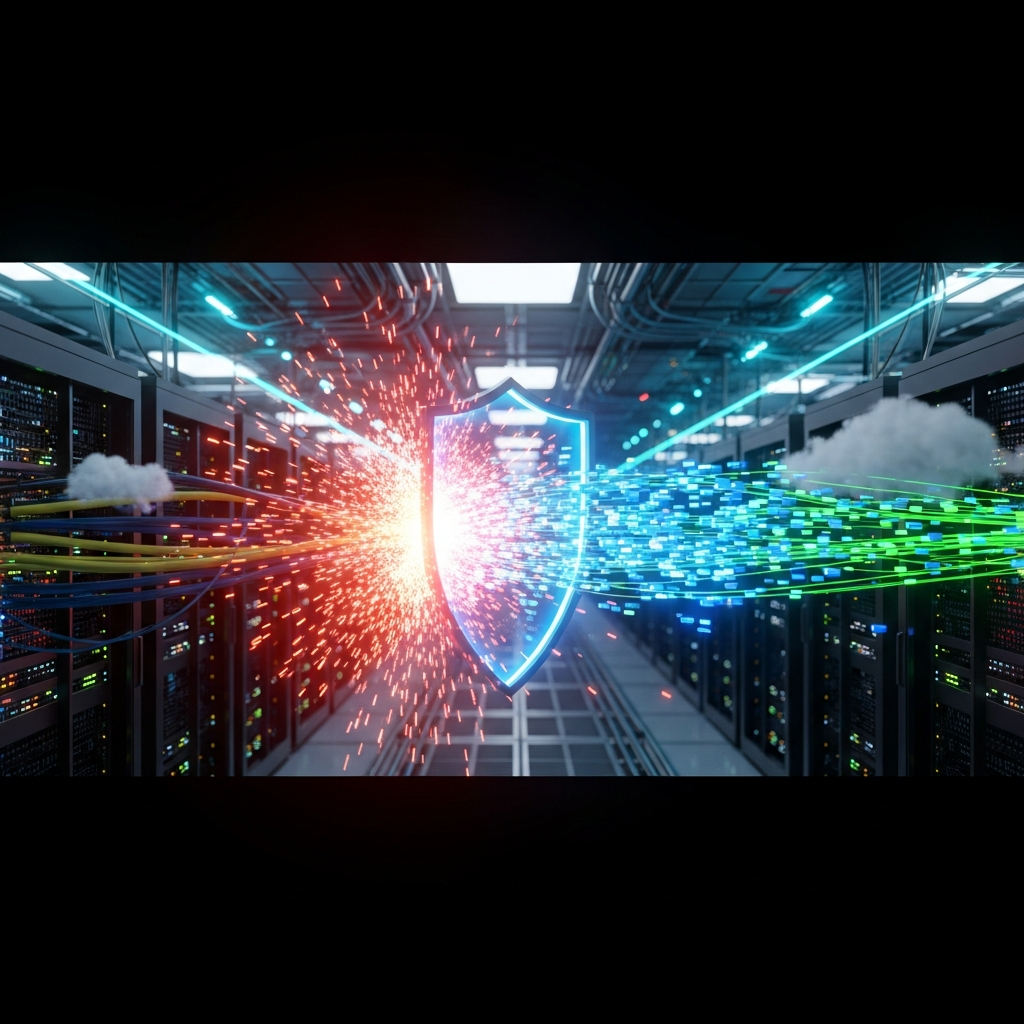 Illustration immersive du sujet : protection DDoS