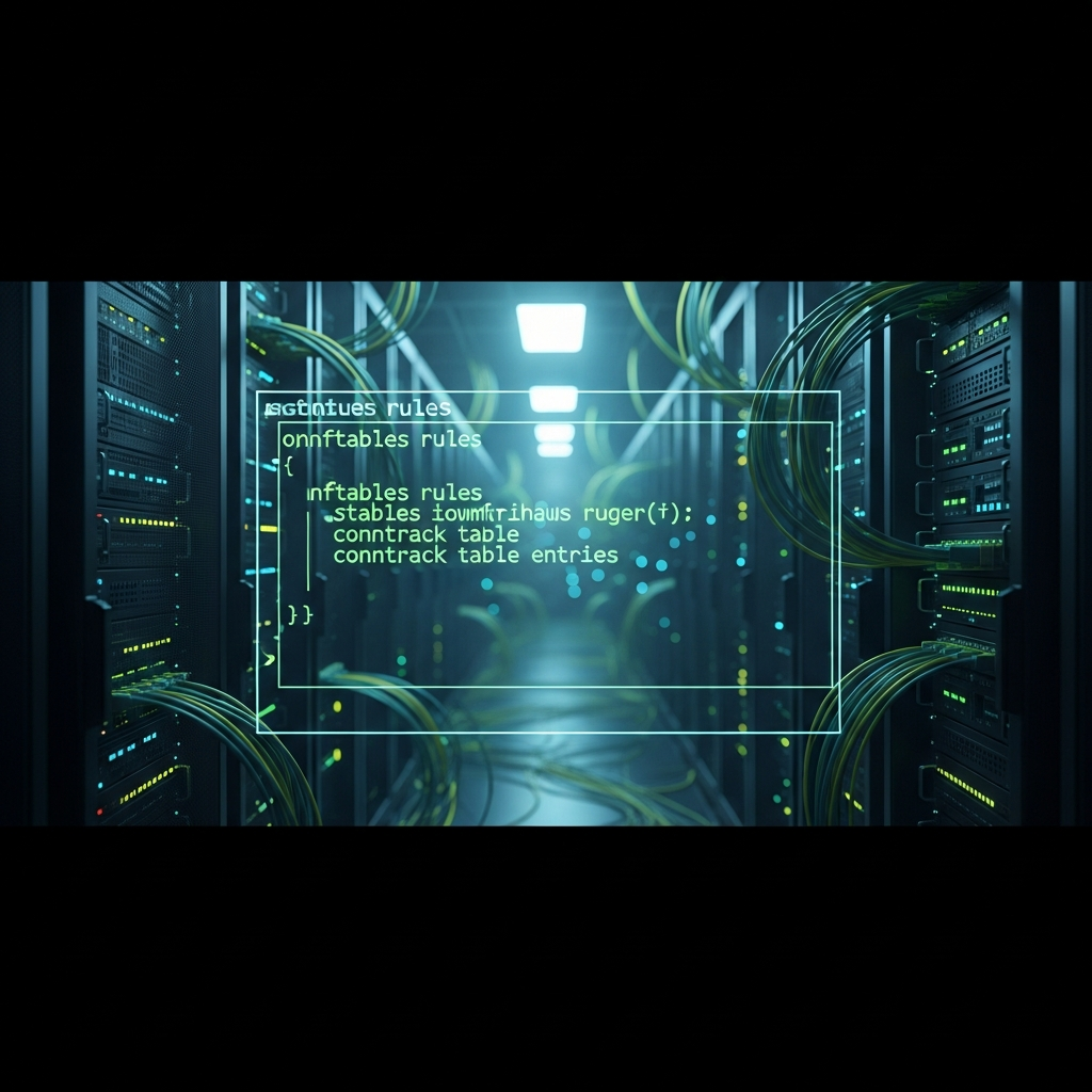 Illustration immersive du sujet : nftables rules game server