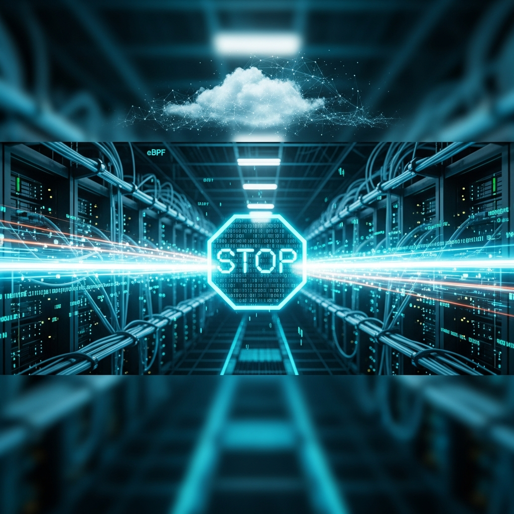 Illustration immersive du sujet : rate-limit IP XDP eBPF