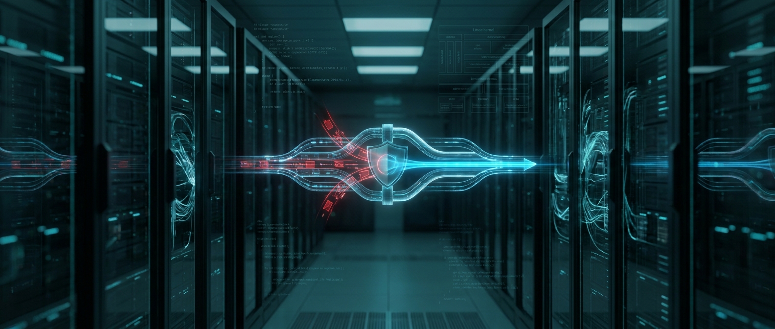 Illustration immersive du sujet : SYN flood XDP